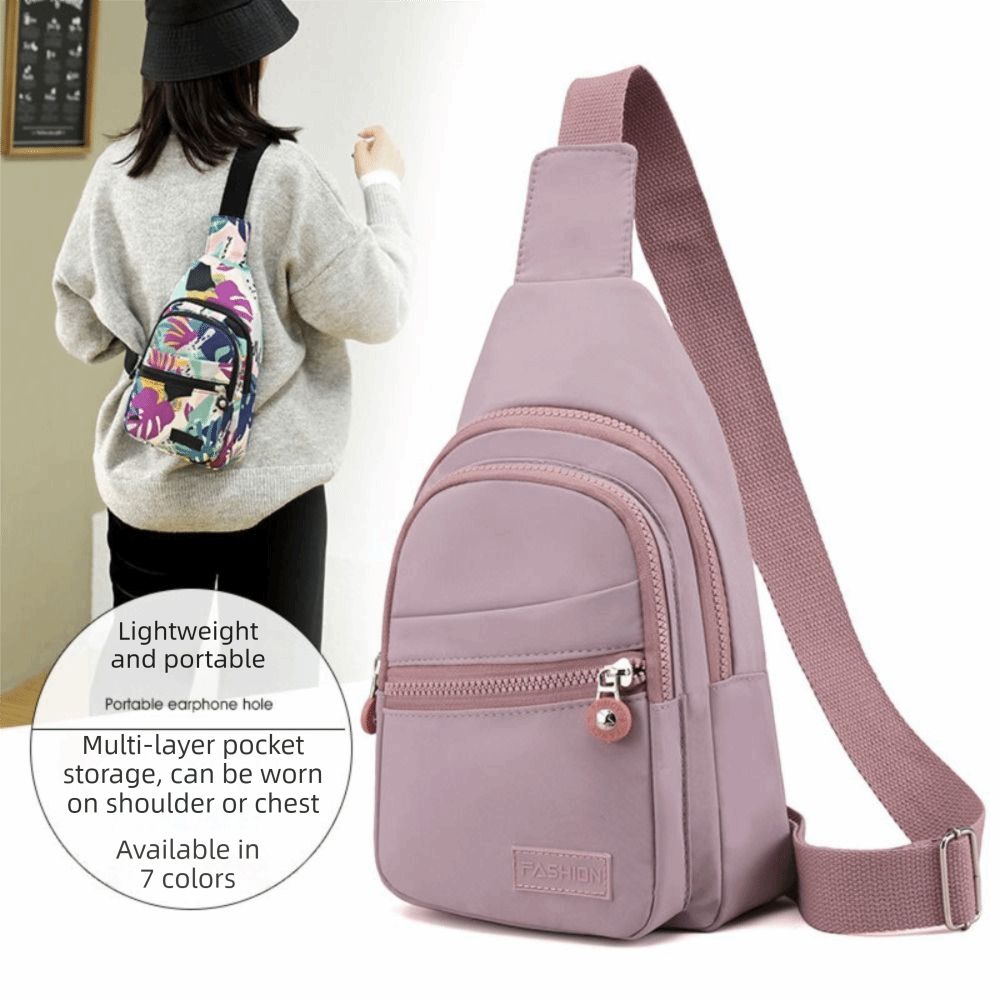 Bolsos de pecho de nailon para - Sling Backpack Shoulder reseña y precio