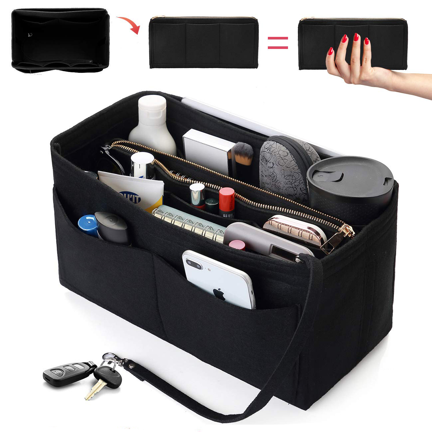 Inserto organizador de bolso d - Backpack Insert Organizer reseña y precio