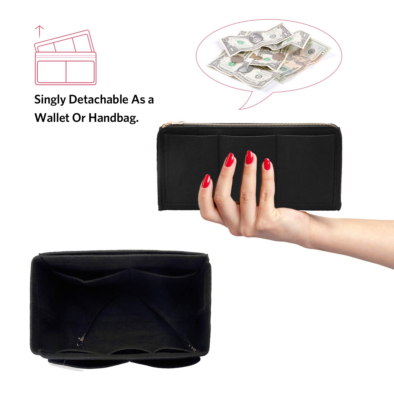 Inserto organizador de bolso d - Backpack Insert Organizer reseña y precio