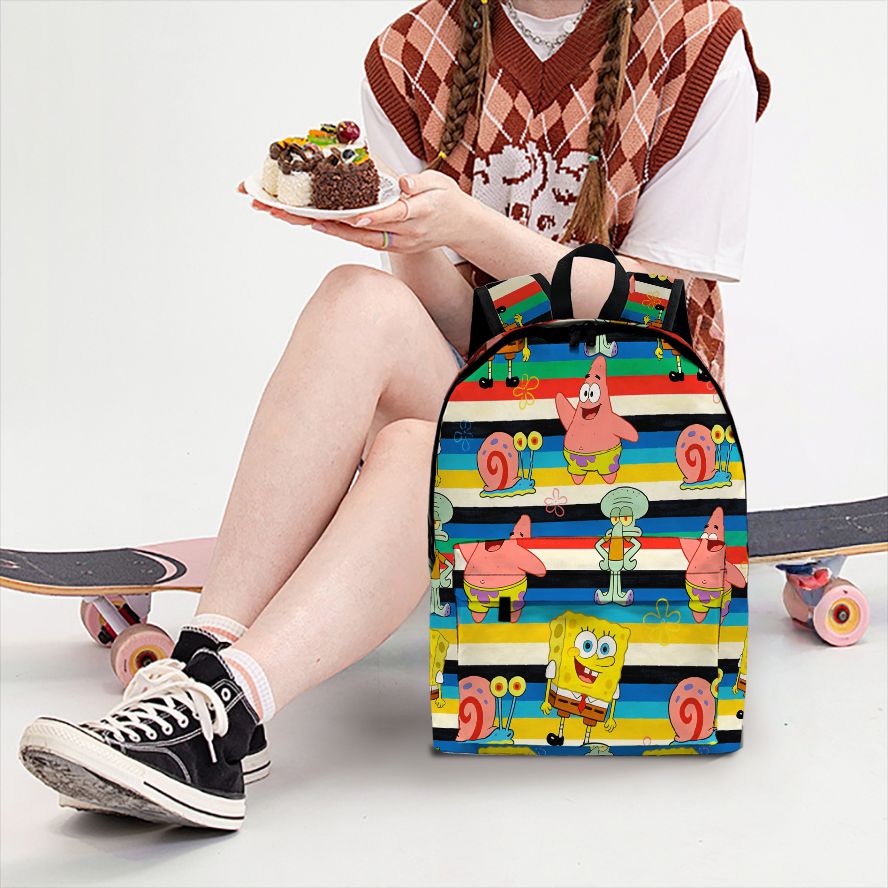 Mochila con estampado de rayas - School Backpack Teen reseña y precio