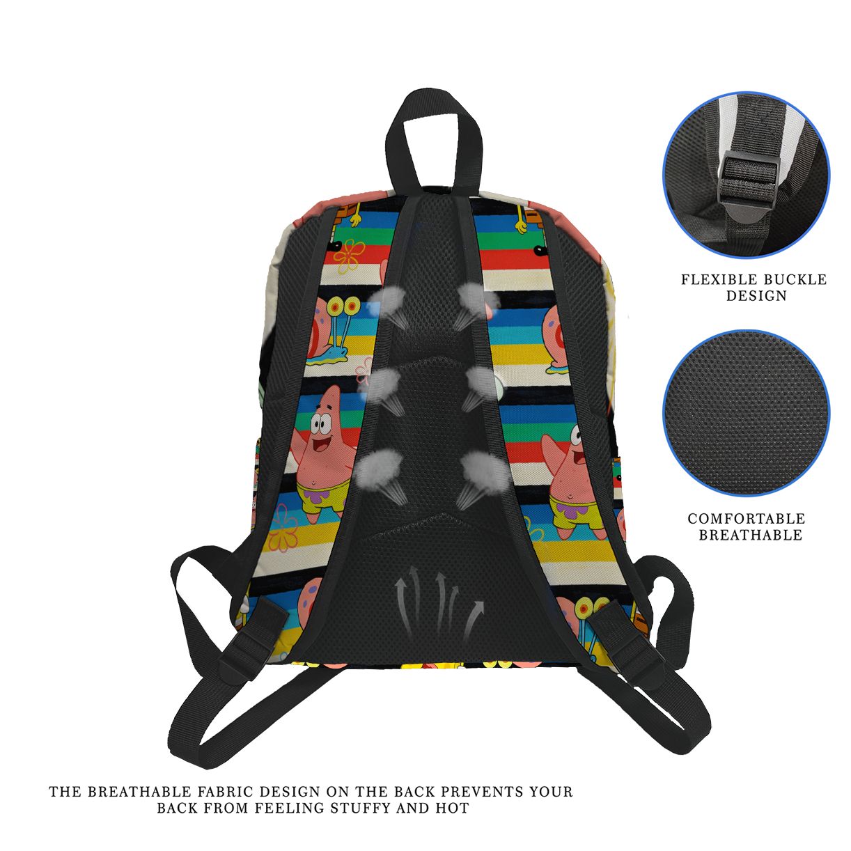 Mochila con estampado de rayas - School Backpack Teen reseña y precio